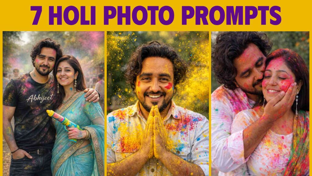 Holi AI Photo Prompts For Boys, Girls, Couples (Trending 2026 Guide)